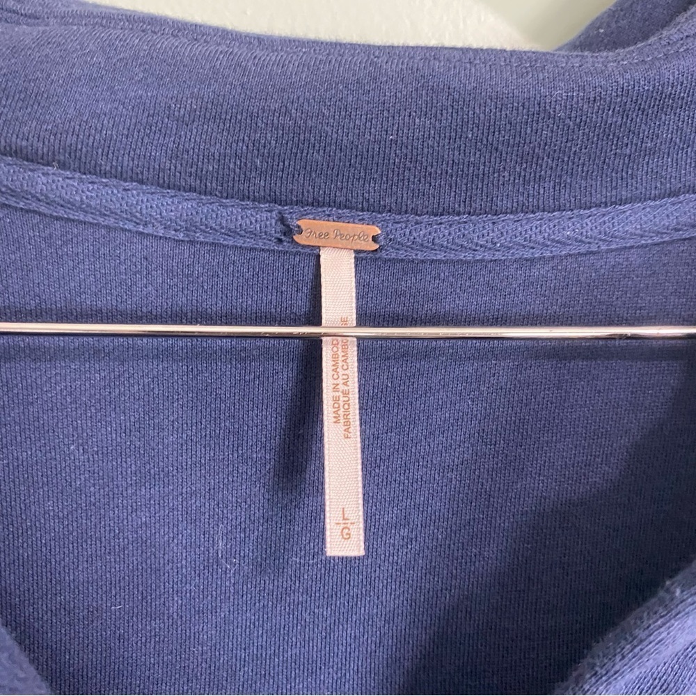 Free People Ruby Jacket Blue Button Up Shacket Sz… - image 4